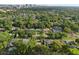 An elevated neighborhood view with lush trees with the city of Tampa skyline as a backdrop at 318 E Jersey St, Orlando, FL 32806