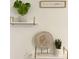 Stylish wall decor featuring plants, yin yang wall decor, and shelves on the wall at 318 E Jersey St, Orlando, FL 32806