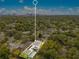 Stunning aerial view featuring a home with a pool, lush greenery, and city skyline in the distance at 1127 W Harvard St, Orlando, FL 32804