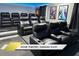 Enjoy movies in this home theater with comfortable leather seating at 1466 Moon Valley Dr, Champions Gate, FL 33896