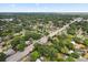 Aerial view of homes along a tree-lined street surrounded by lush greenery and landscaping in the neighborhood at 2312 Corrine Dr, Orlando, FL 32803