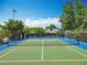Well-maintained tennis court with net and lighting for day or night play at 2706 Donaldson Dr, Orlando, FL 32812