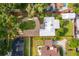 Aerial shot of property highlighting the lot size, home, and driveway at 2814 Conway Gardens Rd, Orlando, FL 32806