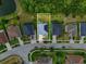Aerial view of the two-story home's roof and proximity to neighborhood at 2926 Boating Blvd, Kissimmee, FL 34746
