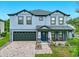 Charming two-story home with a brick-paved driveway, attached garage, and cozy front porch at 2926 Boating Blvd, Kissimmee, FL 34746