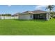 Spacious backyard featuring lush green grass and a screened-in lanai, ideal for outdoor enjoyment at 2975 White Cedar Cir, Kissimmee, FL 34741
