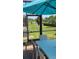 Screened lanai with outdoor dining set overlooking a serene lake view at 3986 Bedford Ave, Winter Haven, FL 33884