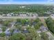 Aerial view of a neighborhood showcasing lush greenery, a nearby lake, and well-maintained homes at 4161 Leafy Glade Pl, Casselberry, FL 32707