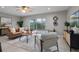 Stylish living area with a comfortable sofa, modern furnishings, and plenty of natural light from the large sliding glass doors at 4161 Leafy Glade Pl, Casselberry, FL 32707