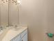 Neutral half-bathroom featuring a single sink vanity, toilet paper holder, and ample space at 426 Vista Loop, Davenport, FL 33897