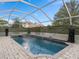 Beautiful in-ground pool, completely screened in and surrounded by a brick-paved patio at 426 Vista Loop, Davenport, FL 33897