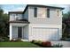 Charming two-story home features a two-car garage, well-maintained landscaping, and a covered front porch entrance at 4997 Kaia Ave, Winter Haven, FL 33884