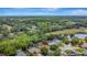 Aerial view showcasing the home with screen lanai, surrounded by a green landscape and close to lakes at 626 Green Rock Ct, Apopka, FL 32712