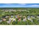 Aerial view of a charming suburban home nestled among lush trees in a peaceful residential neighborhood at 626 Green Rock Ct, Apopka, FL 32712