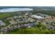 Community aerial view with a lake, school, green spaces, and a mix of residential homes at 14231 Sonco Ave, Windermere, FL 34786