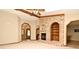 Bright living room with vaulted ceilings, brick fireplace, and skylight at 1575 N Ridge Lake Cir, Longwood, FL 32750