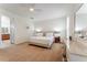 Neutral main bedroom featuring a ceiling fan, carpet, and natural light creating a calm and inviting space at 1778 Waterside Oaks Dr, Orange City, FL 32763