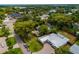 Aerial view of the property highlighting its location, privacy, and backyard pool at 502 Oak Ln, Maitland, FL 32751