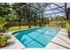 Enclosed screened in-ground pool surrounded by lush greenery and potted plants for serene outdoor experience at 502 Oak Ln, Maitland, FL 32751
