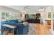 Cozy living area with hardwood floors, plantation shutters, and ample natural light at 627 Darcey Dr, Winter Park, FL 32792