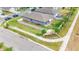Aerial view of the home's backyard, fencing, and surrounding neighborhood at 719 Tortugas St, Haines City, FL 33844