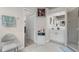Bathroom featuring a walk-in shower and updated vanity at 7288 Winding Lake Cir, Oviedo, FL 32765