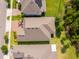 Birds eye view of a well maintained home with a dark shingle roof and greenery surrounding the property at 11054 Cyrilla Woods Dr, Orlando, FL 32832