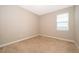 Neutral bedroom with tan carpet, one window, and a fresh coat of paint at 11054 Cyrilla Woods Dr, Orlando, FL 32832