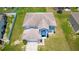 Aerial view of a two-story home featuring a well-manicured lawn and gabled roof at 1233 Nelson Park Court, Poinciana, FL 34759