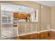Modern kitchen featuring stainless steel appliances, granite countertops, and bar seating at 13505 Phoenix Dr, Orlando, FL 32828