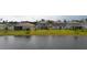 Aerial view of the backs of multiple homes with a lake in the foreground at 1631 Pontiff Pl, Davenport, FL 33896