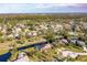 Bird's eye view displays house with a screened pool amidst a lush, green neighborhood at 169 Mallard Ln, Daytona Beach, FL 32119