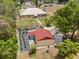 Aerial of the property highlighting the back yard and shed location at 2002 Adair St, Ocoee, FL 34761