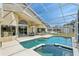Beautiful pool and spa area, enclosed for privacy, features a covered patio, perfect for entertaining at 2598 Ekana Dr, Oviedo, FL 32765