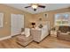 Bedroom with wood floors, a bed, and closet at 434 S Beach St, Ormond Beach, FL 32174
