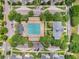 Aerial view of a community pool area with lush landscaping at 4474 Enders St, Orlando, FL 32814