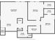 Floorplan illustrating the layout of living room, kitchen, and bedrooms at 4474 Enders St, Orlando, FL 32814