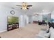 Spacious bonus room with carpet flooring, ceiling fans, and lots of natural light at 604 Fosters Grove Loop, Oviedo, FL 32765