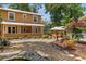 Landscaped backyard showcasing a charming home, a well-manicured lawn, and vibrant greenery at 706 Hillcrest St, Orlando, FL 32803
