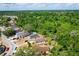 Aerial view of the neighborhood and house showcasing the tree coverage at 7951 Chediston Cir, Orlando, FL 32817