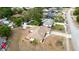 An aerial shot of the home showcasing its roof, backyard and shed at 1312 Catalina Blvd, Deltona, FL 32725