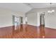 Spacious living room with vaulted ceilings and sliding glass doors to the patio at 1312 Catalina Blvd, Deltona, FL 32725
