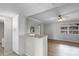 Bright, open-plan featuring a granite breakfast bar and ceiling fan at 136 Blue Point Way # 320, Altamonte Springs, FL 32701