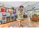 Inviting living area with custom bar, beverage center, and beautiful details at 2623 Gables Dr, Eustis, FL 32726