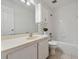 Clean and bright bathroom with a vanity, toilet, and tub/shower combination; tile flooring at 316 Georgetown Dr # 316, Casselberry, FL 32707