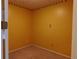 Bedroom with yellow walls and carpet at 7045 Branch Ct, St Cloud, FL 34771