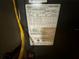 Image highlighting the HVAC unit's technical specifications and model information for prospective home buyers at 2120 Lakebreeze Way, Deltona, FL 32738