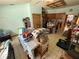 Kitchen and dining area with tiled floor at 2120 Lakebreeze Way, Deltona, FL 32738