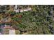 Drone shot featuring a large parcel of land outlined in red and featuring verdant mature tree coverage at 2214 Rouse Rd, Orlando, FL 32817