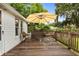 Outdoor deck featuring a seating area with an umbrella providing a cozy spot for entertaining and relaxing at 40 W Smith St, Winter Garden, FL 34787